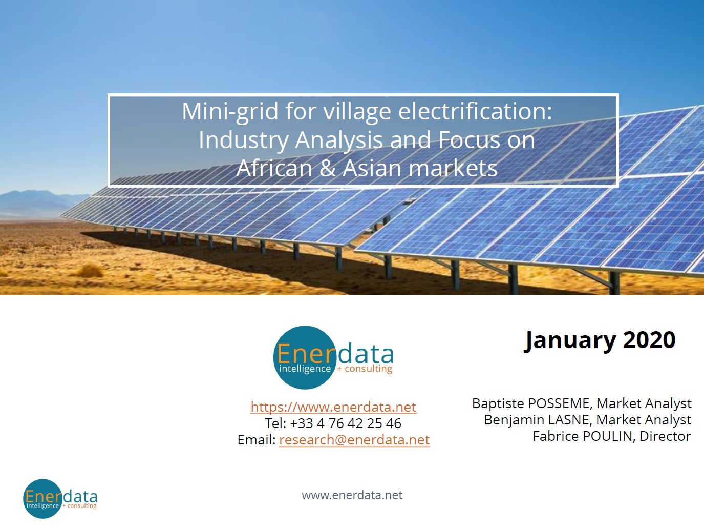 Mini grid Africa & Asia markets for village electrification Mini grid Africa & Asia markets for village electrification